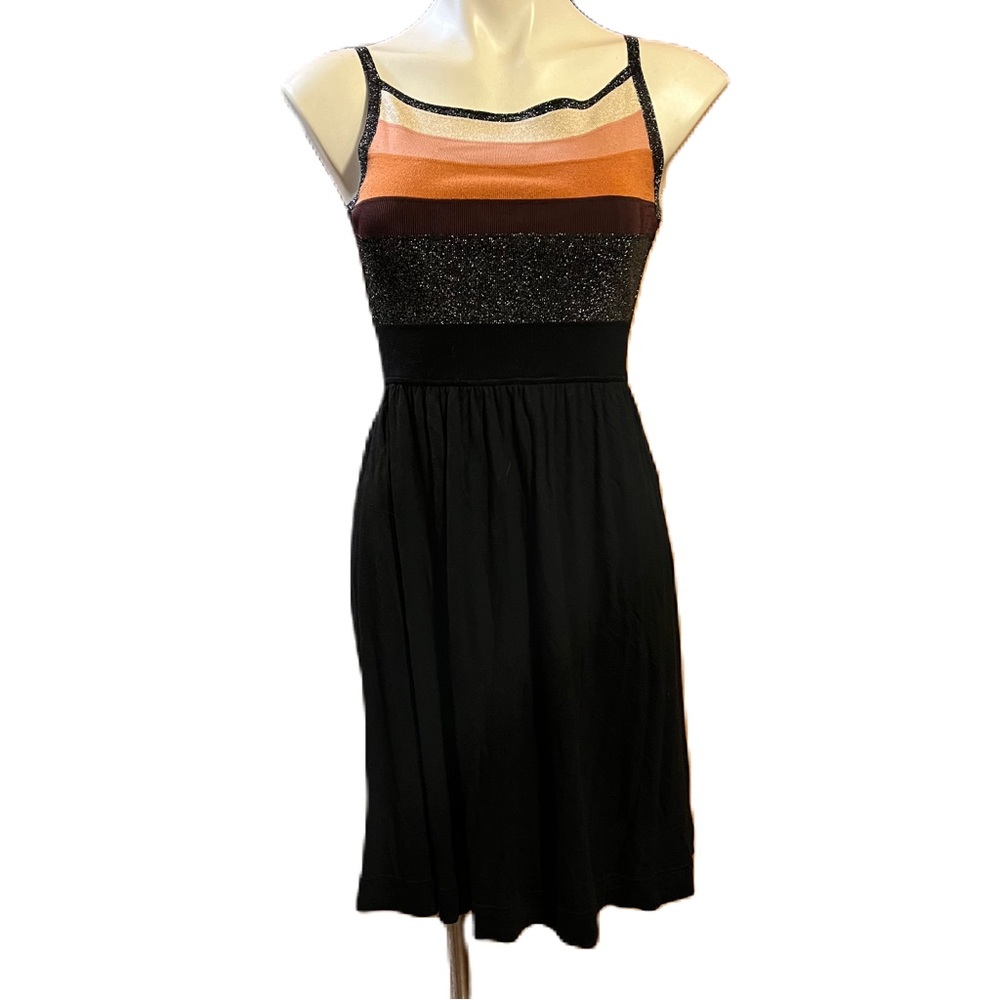 Missoni black glitter striped dress sz 4